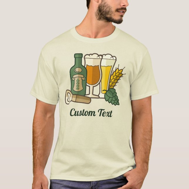 T-shirt Icônes de bière (Devant)