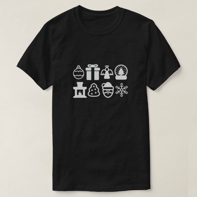 T-shirt Icônes de Noël (Design devant)