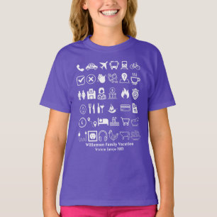 T-shirt Icônes de voyage Traduction visuelle 