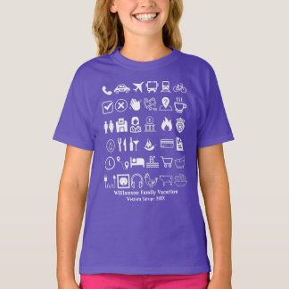 T-shirt Icônes de voyage Traduction visuelle 