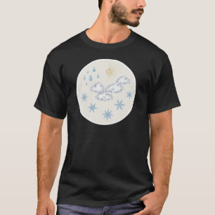 T-shirt Icônes météorologiques fantaisistes – Soleil Nuage