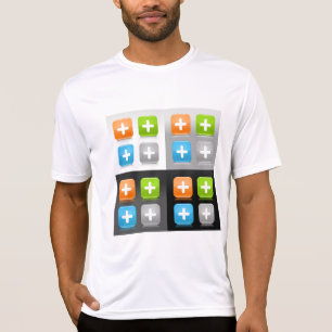 T-shirt Icônes Verre Brillantes Symbole Mathématique Addit