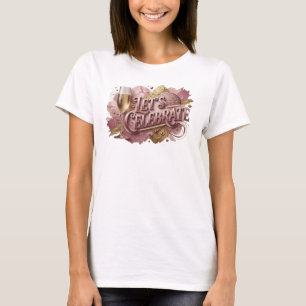 T-shirt Iconique Rouge LET'S CELEBRATE Statement