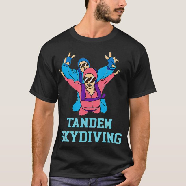 T-shirt ID cadeau du duo de parachutisme de Tandem Skydivi (Devant)