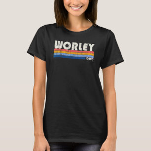 T-shirt ID de modèle Worley de style les années 70 80s Vin