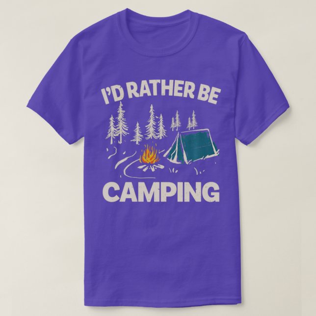 T-shirt ID Plutôt Être Camping Design Amusant Camping Love (Design devant)