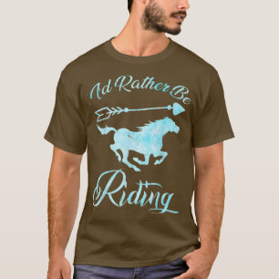T-shirt ID PLUTÔT ÊTRE ÉQUITATION Chevaux Rider Filles Enf