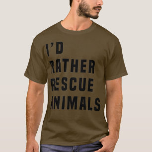 T-shirt ID PLUTÔT SECOURIR ANIMAUX T CHEMISE noir gras Pol