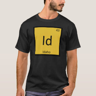 T-shirt Id - Symbole du tableau périodique de la chimie de
