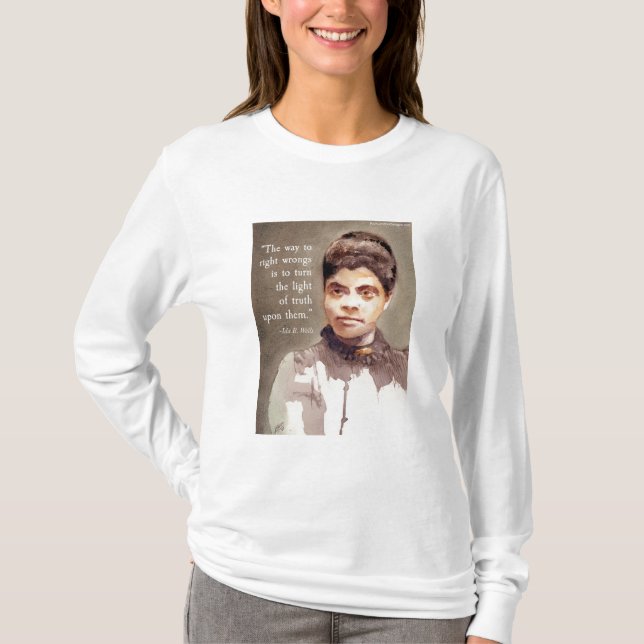 T-shirt Ida B Wells Et Citation "Vérité" (Devant)
