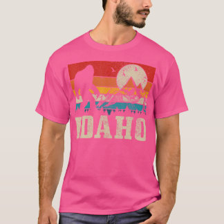 T-shirt Idaho Bigfoot Mountains Randonnée Camping Hunter