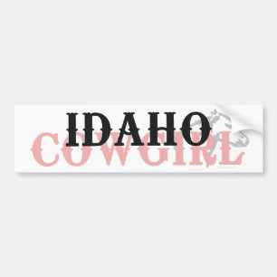 T-SHIRT Idaho-Cowgirl Autoaufkleber