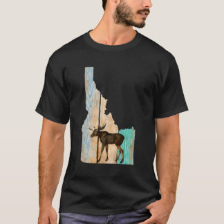 T-shirt Idaho Elk Chasse Vintage Papa Elk Lover Cadeau