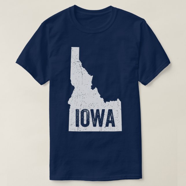 T-shirt Idaho Iowa Géographie amusante Mélange (Design devant)