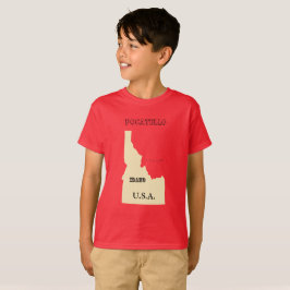 T - Shirt - Idaho Karte mit Stadt