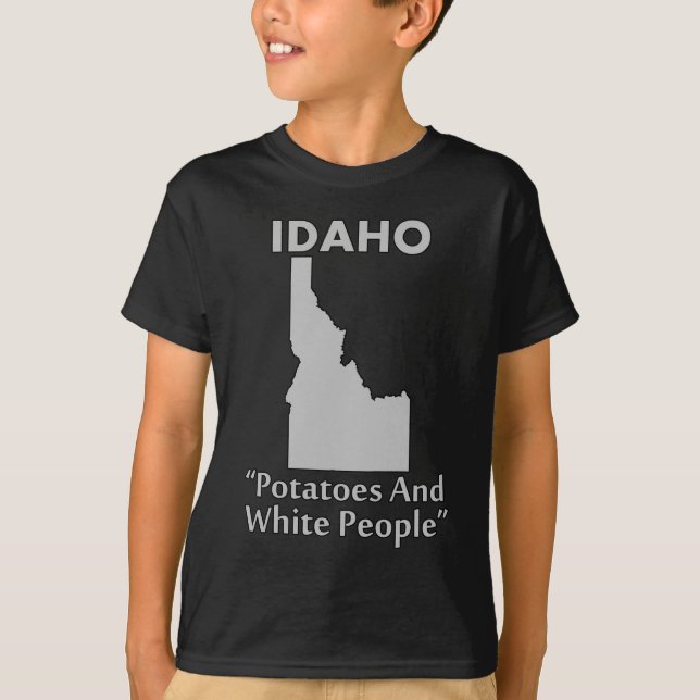 T-shirt Idaho - Pommes De Terre Et Blancs (Devant)