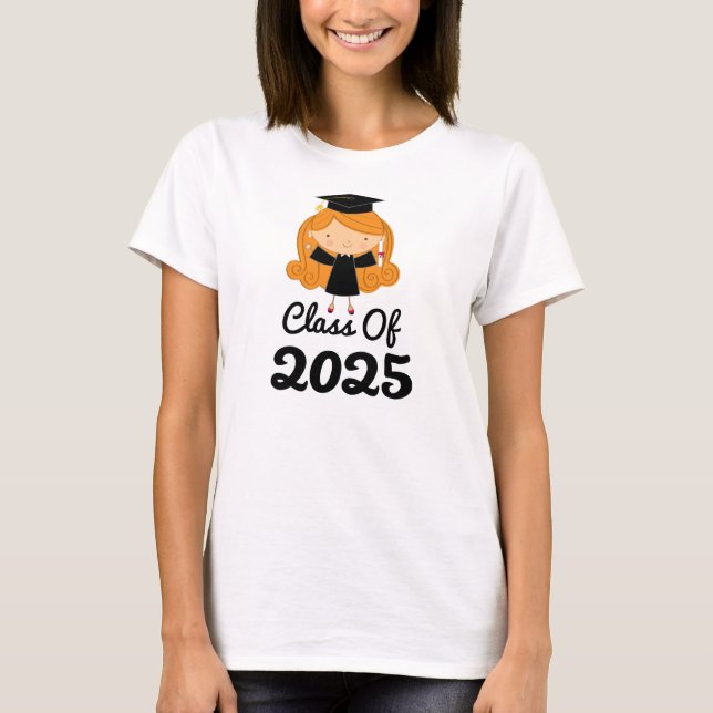T-shirt Idée 2025 de cadeau d'obtention du diplôme pour (Devant)