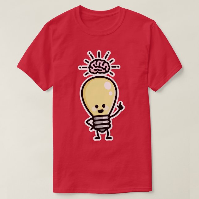 T-shirt Idée ampoule cerveau créatif génie drôle créateur (Design devant)