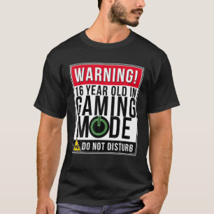 T-shirt Idée Cadeau 16E Anniversaire Pour Les Joueurs 16 A