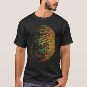 T-shirt Idée cadeau Binary World - Carte mère Cpu Chip Cir