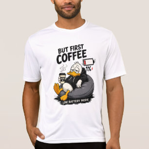 T-shirt Idée Cadeau Chemise Graphique MAIS D'ABORD CAFÉ