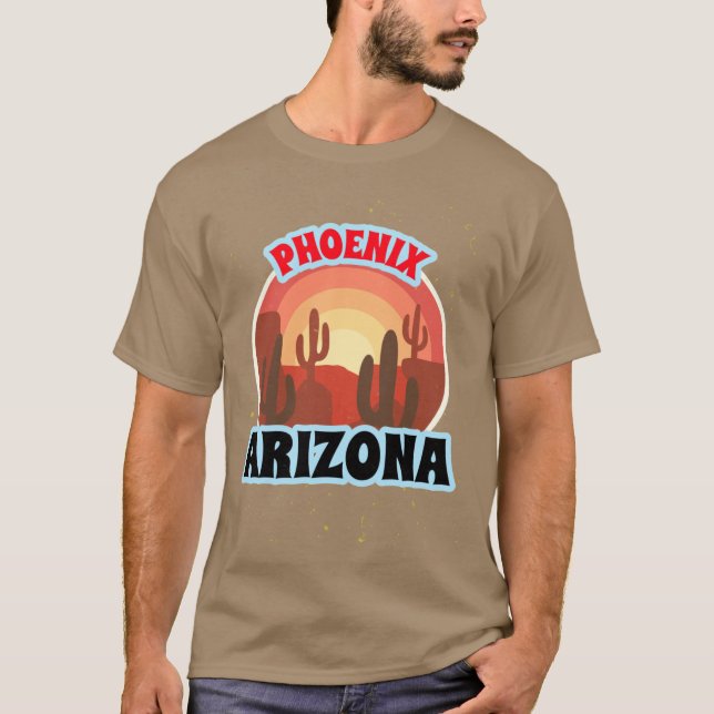 T-SHIRT IDÉE CADEAU CHEMISE PHOENIX ARIZONA CACTUS AUTOCOL (Devant)
