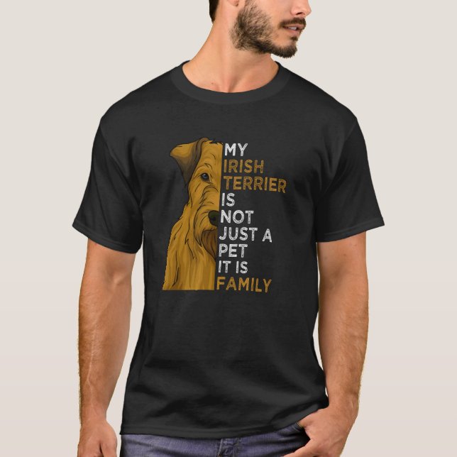 T-shirt Idée cadeau de famille de chiens Terrier irlandais (Devant)
