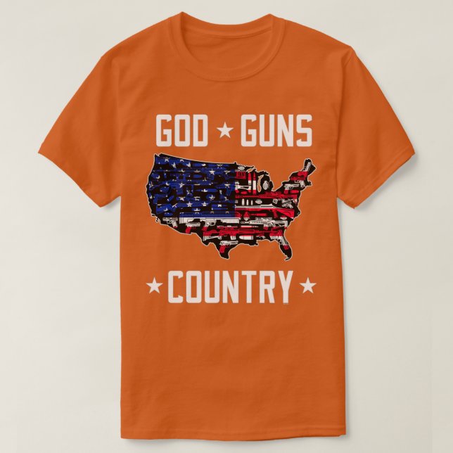 T-shirt Idée cadeau pour les policiers Canons de Dieu pays (Design devant)
