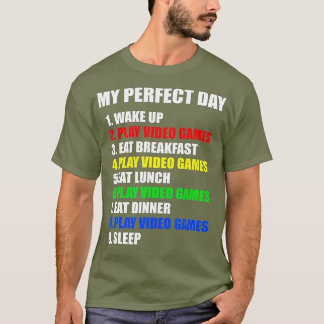 T-shirt IDÉE DE CADEAU La journée de jeu parfaite Surprise (Devant)