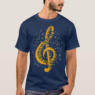 T-shirt Idée de cadeau musicien Notes musicales Piano de
