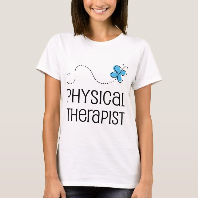 T-shirt Idée de cadeau pour le physiothérapeute (papillon) (Devant)