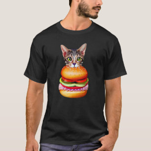 T-shirt Idée de chat hamburger mignon Chatburger BurgerCa