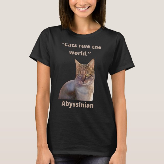 T-shirt Idée de chat "Les chats dirigent le monde Chat Mam (Devant)
