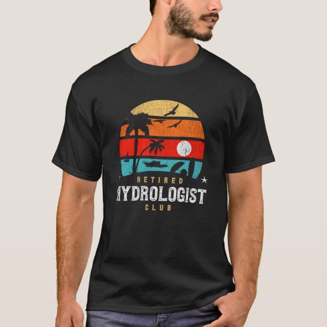 T-shirt Idée de sac de retraite de style rétro Hydrolog re (Devant)
