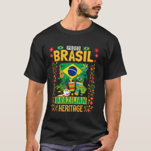 T-shirt Idée de tenue avec le drapeau du Brésil pour les e