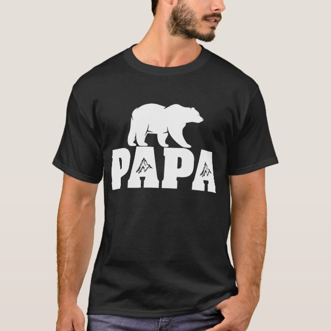 T-shirt Idée drôle de fête des pères de cadeau d'ours de (Devant)