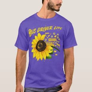 T-shirt Idée du conducteur du bus Sunflower