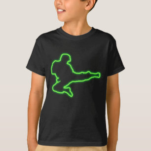 T-shirt Idée géométrique au néon de cadeau du Taekwond