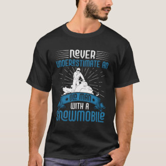 T-shirt Idée motoneige Vieux homme
