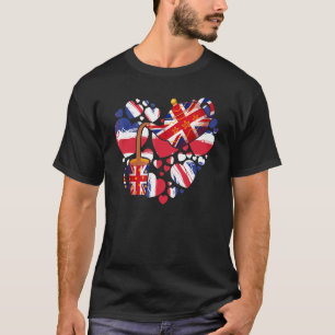 T-shirt Idée Union Jack Teapot & Teacup Pour Enfants & Bri