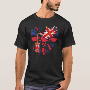 T-shirt Idée Union Jack Teapot & Teacup Pour Enfants & Bri
