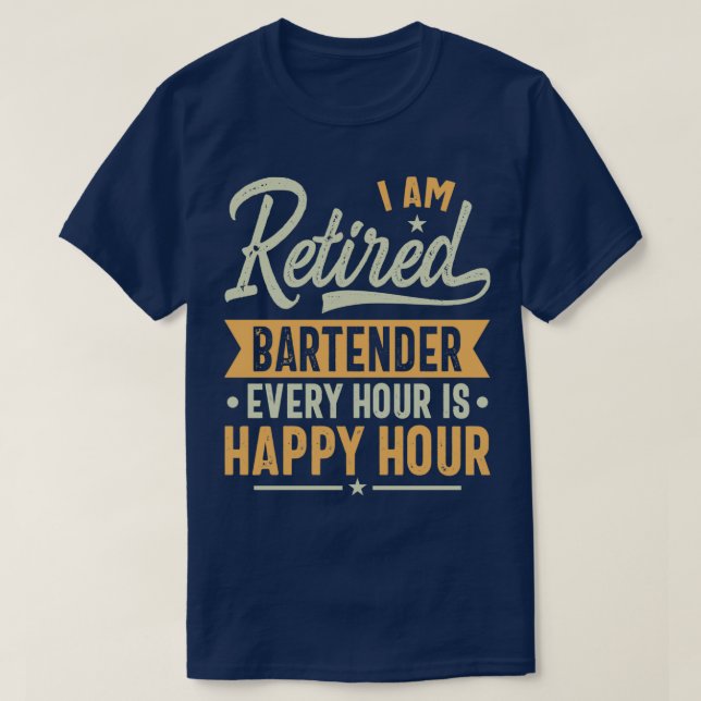 T-shirt Idées Cadeau Bartender Retraité Bartender Gif Retr (Design devant)