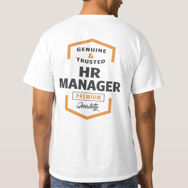 T-shirt Idées Cadeaux Logo du Gestionnaire RH (Dos)