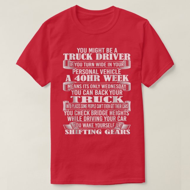 T-shirt Idées de camionneurs Conducteurs de camions 1 (Design devant)