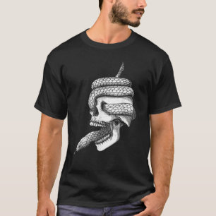 T-shirt Idées de crâne et serpent pour les femmes Goth Emo