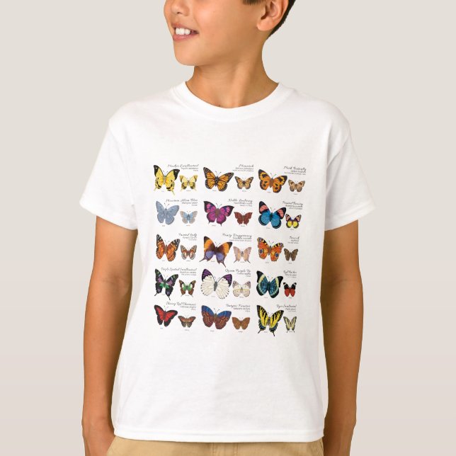 T-shirt Identification de papillon (Devant)