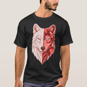 T-shirt Identité de Loup Abstrait Moderne Symbolique Dou