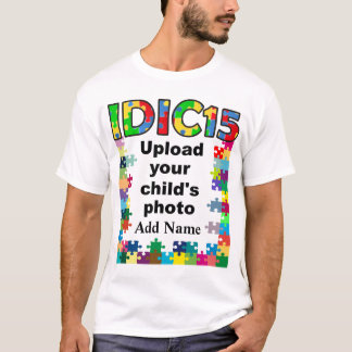 T-shirt IDIC15 Personnaliser du cadre du puzzle de chemise