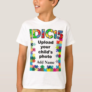 T-shirt IDIC15 Personnaliser du cadre du puzzle pour les e