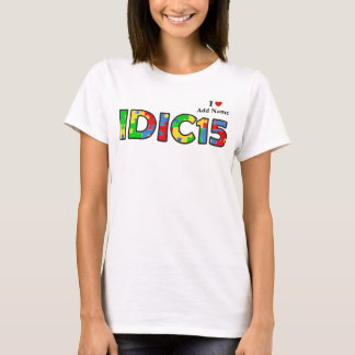 T-shirt IDIC15 Personnaliser du puzzle de jupe multicolore